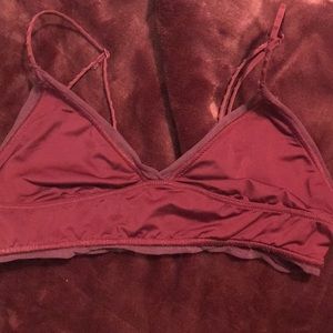 Reversible maroon bralette
